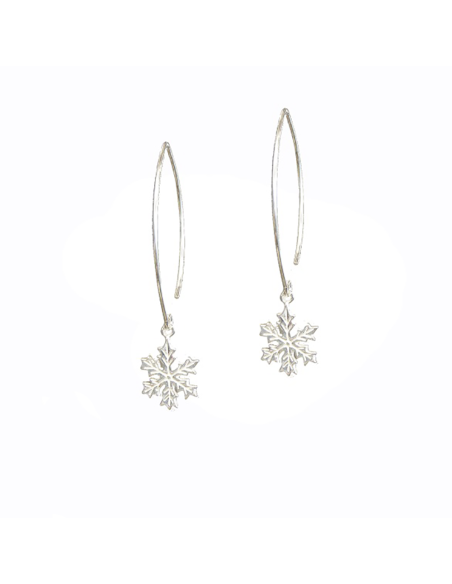 Örhänge Snöstjärna med stor krok