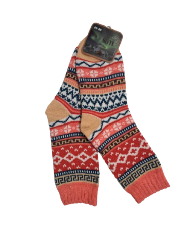 Alpaca Socks Pink Patterned 41-45