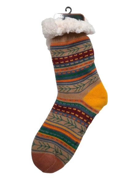 No-slip Socks Yellow Patterned with 36-40