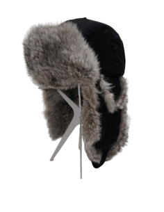 Grå Mössa Kaninpäls