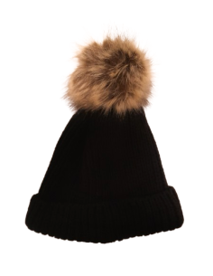 Stickad Mössa med Fuskpäls 2