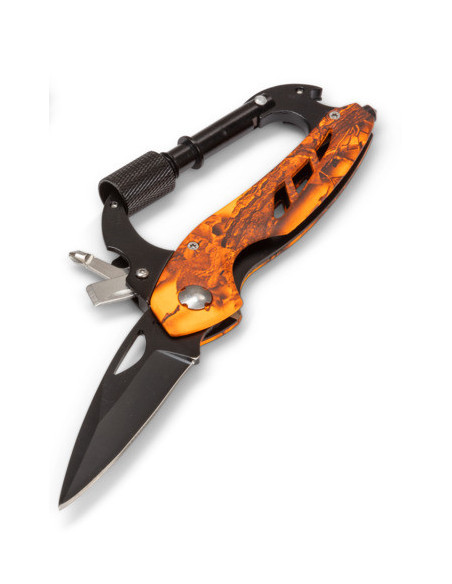 Carabiner with built-in Knife