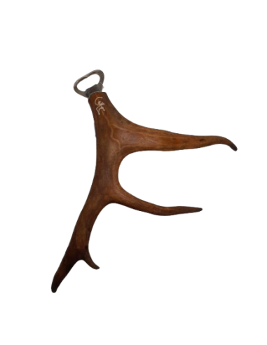 Bottle Opener with Reindeer Antler