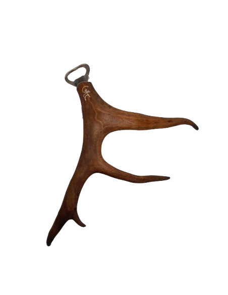 Bottle Opener with Reindeer Antler