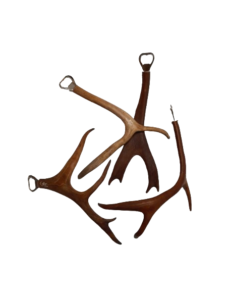 Bottle Opener with Reindeer Antler
