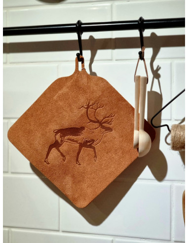 Suede Potholder Reindeer
