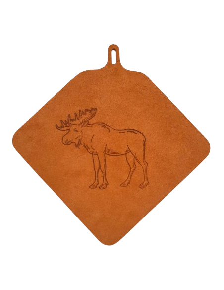 Suede Potholder Moose