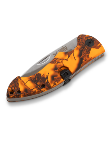 Dubbelbladad jaktkniv med buköppnare