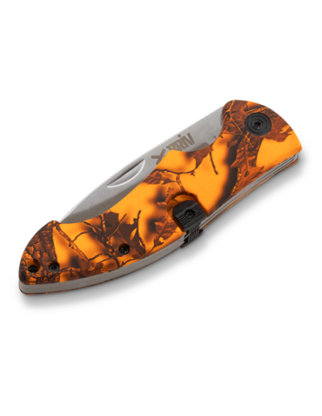 Dubbelbladad jaktkniv med buköppnare